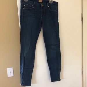 Mother The Looker ankle zip jeans